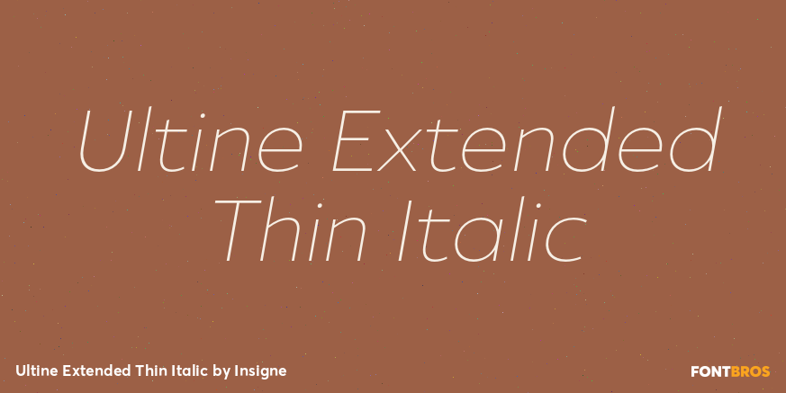 Ultine Extended Thin Italic Font Poster #1
