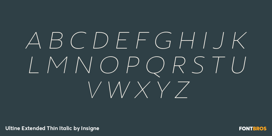 Ultine Extended Thin Italic Font Poster #2