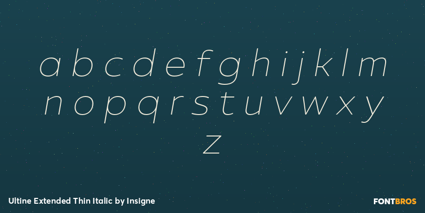Ultine Extended Thin Italic Font Poster #3