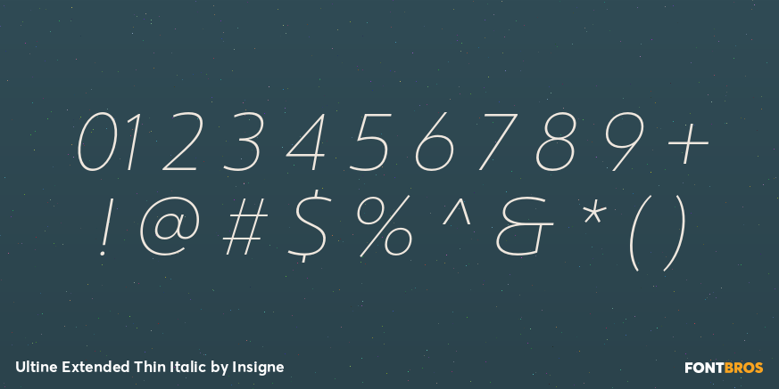 Ultine Extended Thin Italic Font Poster #4