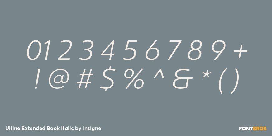 Ultine Extended Book Italic Font Poster #4