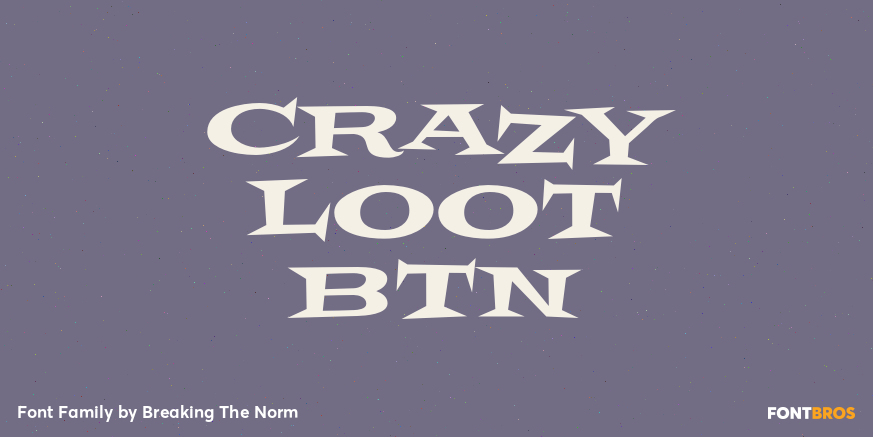Crazy Loot BTN Font Poster #1