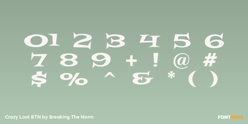Crazy Loot BTN Font Poster #4