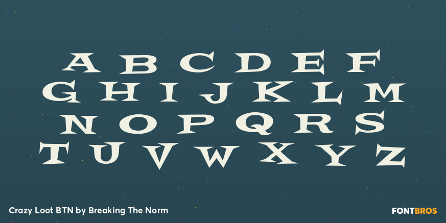 Crazy Loot BTN Font Poster #1