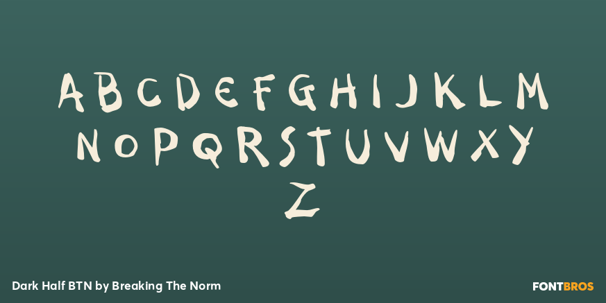 Dark Half BTN Font Poster #2