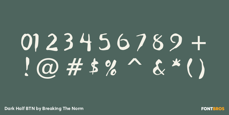 Dark Half BTN Font Poster #4