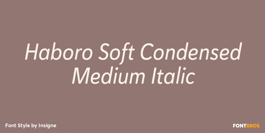 Haboro Soft Condensed Medium Italic Font Poster #1