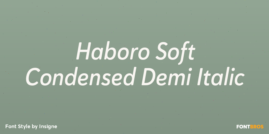 Haboro Soft Condensed Demi Italic Font Poster #1