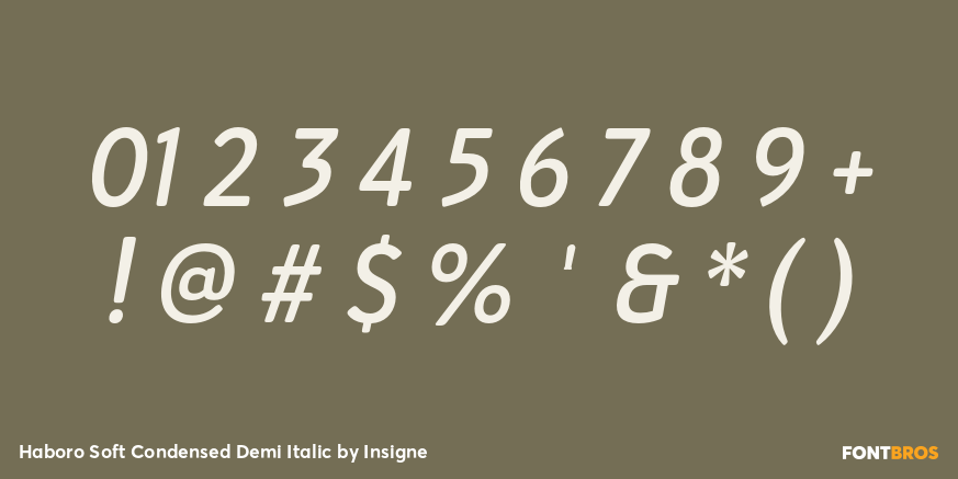 Haboro Soft Condensed Demi Italic Font Poster #1