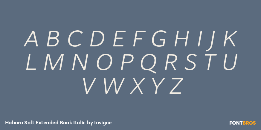Haboro Soft Extended Book Italic Font Poster #2