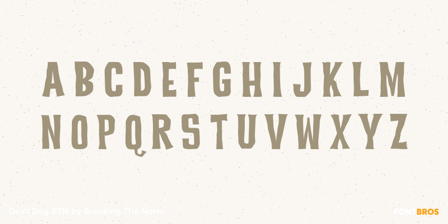 Devil Dog BTN Font Poster #2