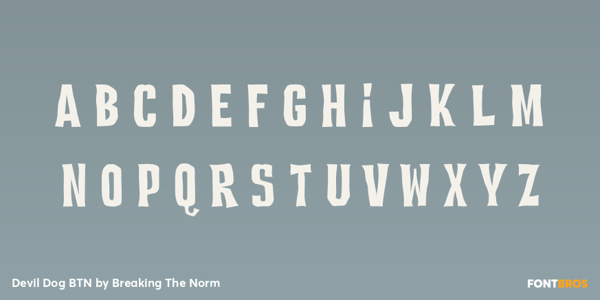 Devil Dog BTN Font Poster #3