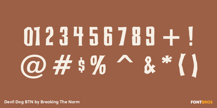 Devil Dog BTN Font Poster #4