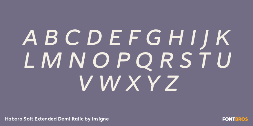 Haboro Soft Extended Demi Italic Font Poster #2