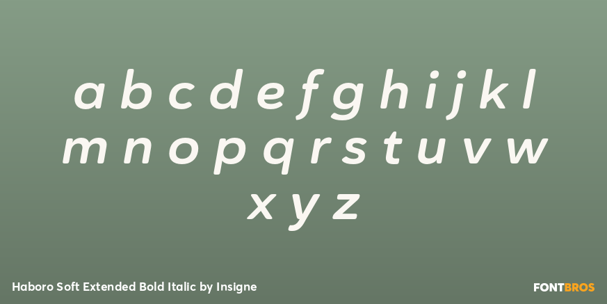 Haboro Soft Extended Bold Italic Font Poster #3