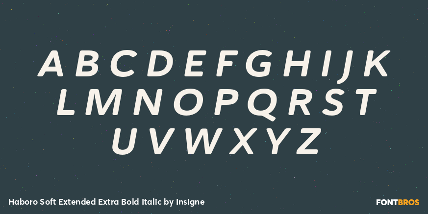Haboro Soft Extended Extra Bold Italic Font Poster #1