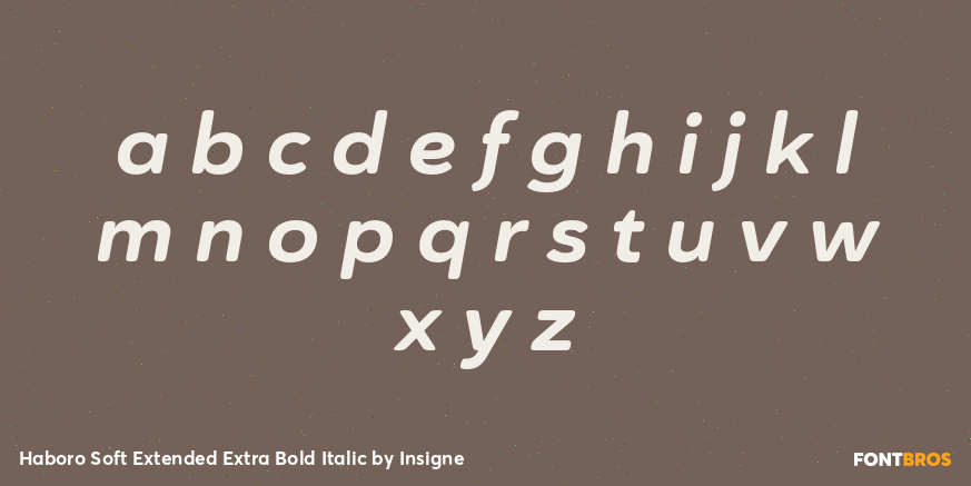 Haboro Soft Extended Extra Bold Italic Font Poster #1
