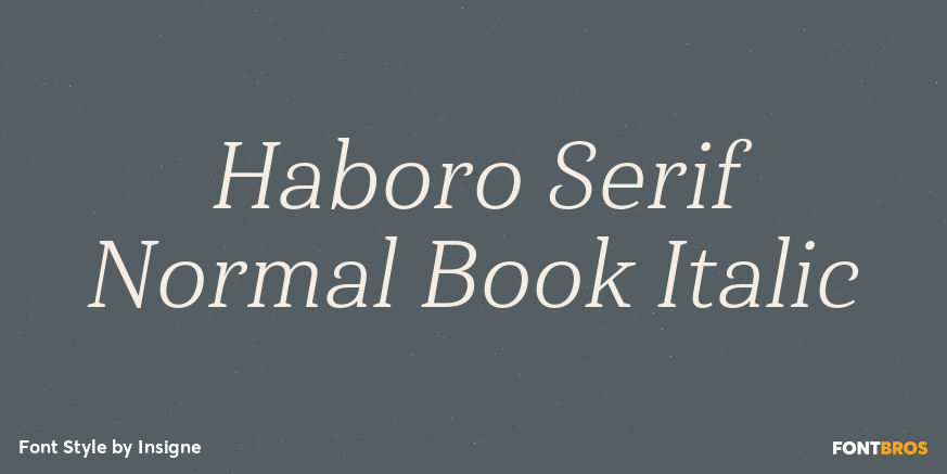 Haboro Serif Normal Book Italic Font Poster #1