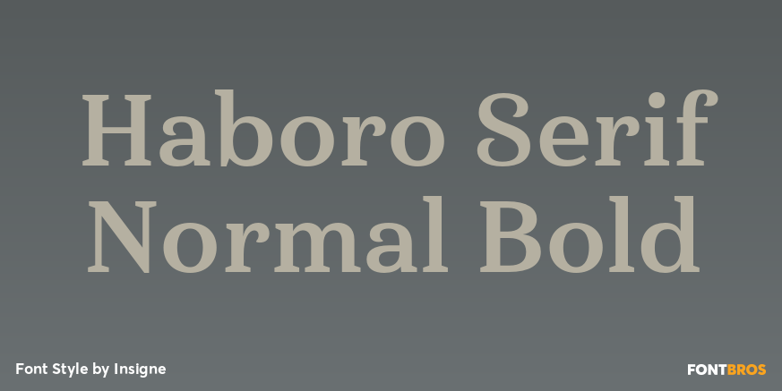 Haboro Serif Normal Bold Font Poster #1