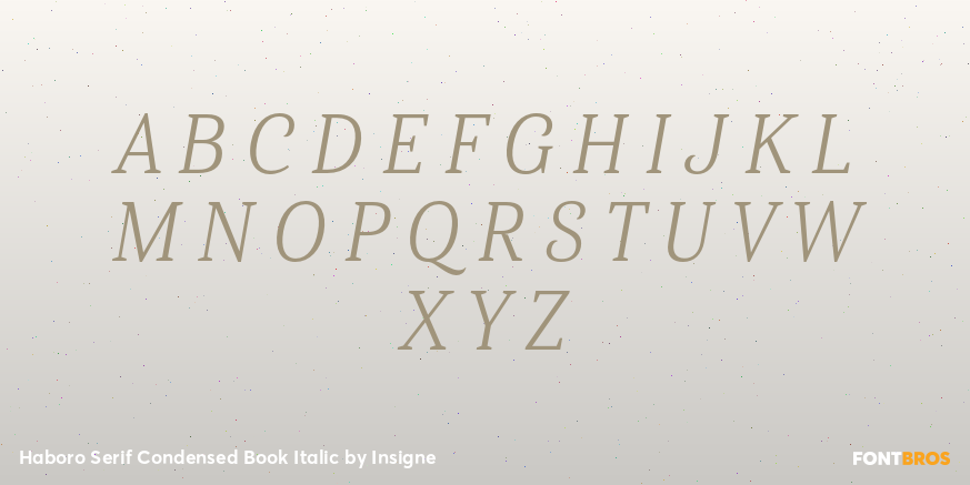 Haboro Serif Condensed Book Italic Font Poster #2