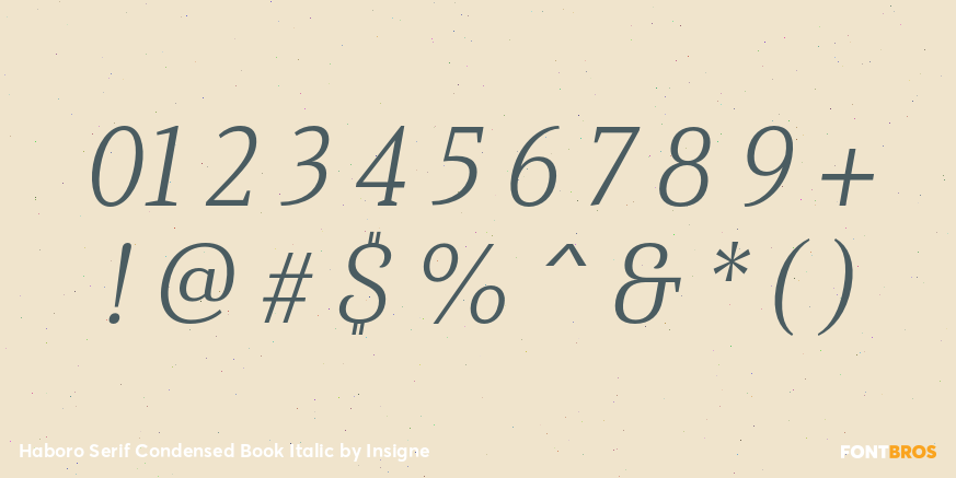 Haboro Serif Condensed Book Italic Font Poster #4