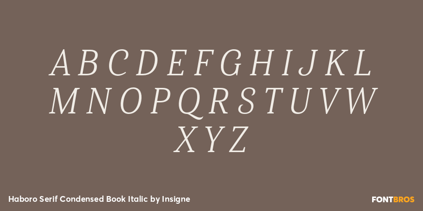 Haboro Serif Condensed Book Italic Font Poster #1