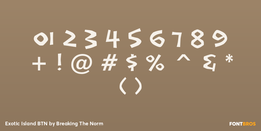 Exotic Island BTN Font Poster #4