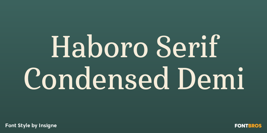 Haboro Serif Condensed Demi Font Poster #1