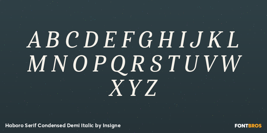 Haboro Serif Condensed Demi Italic Font Poster #2