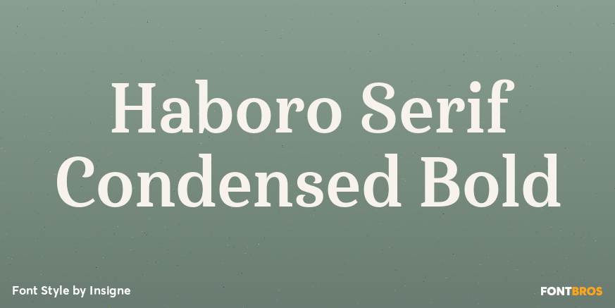 Haboro Serif Condensed Bold Poster