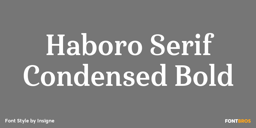Haboro Serif Condensed Bold Poster