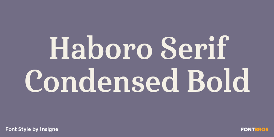 Haboro Serif Condensed Bold Poster
