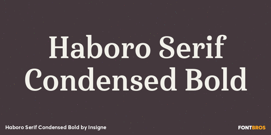 Haboro Serif Condensed Bold Poster