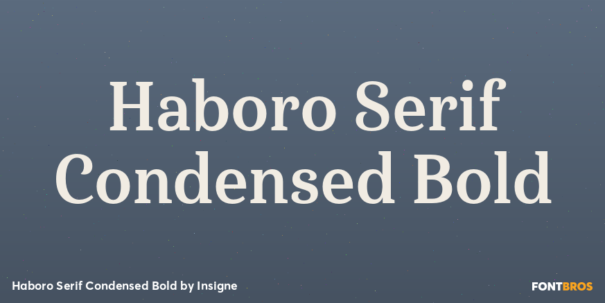 Haboro Serif Condensed Bold Poster