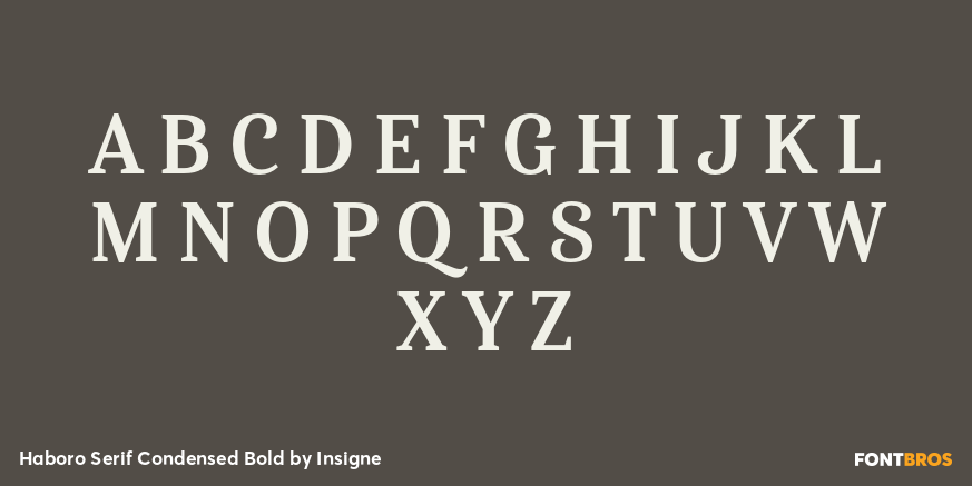 Haboro Serif Condensed Bold Font Poster #2