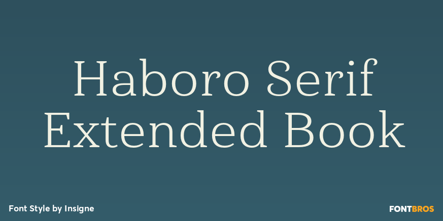 Haboro Serif Extended Book Font Poster #1