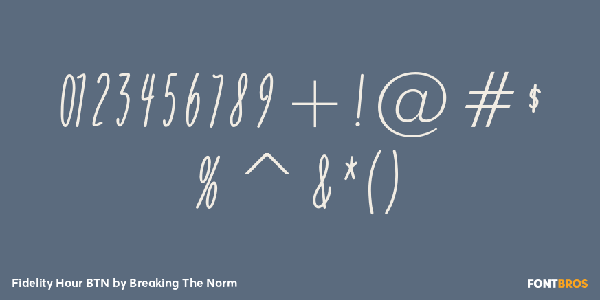 Fidelity Hour BTN Font Poster #4