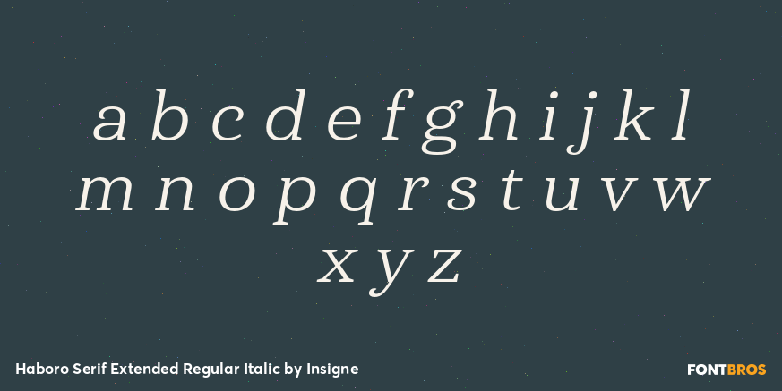 Haboro Serif Extended Regular Italic Font Poster #1