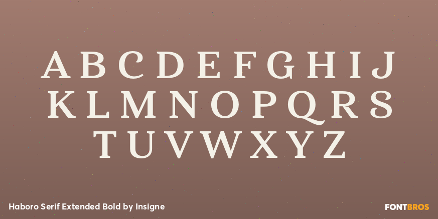 Haboro Serif Extended Bold Font Poster #2