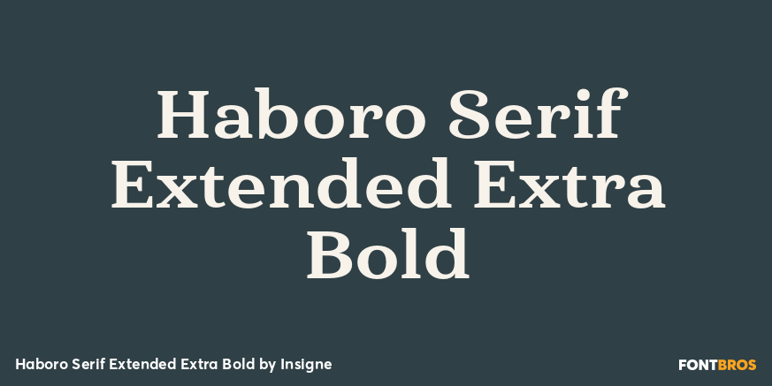 Haboro Serif Extended Extra Bold Font Poster #1