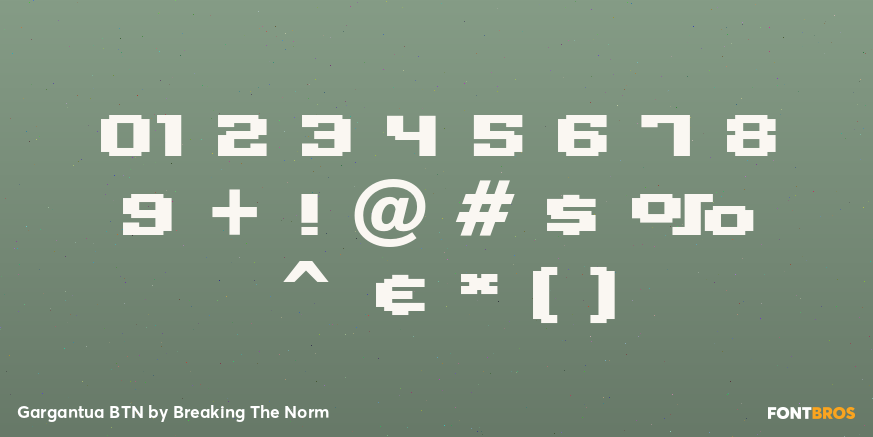Gargantua BTN Font Poster #4