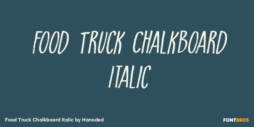 Food Truck Chalkboard Italic Font Poster #1