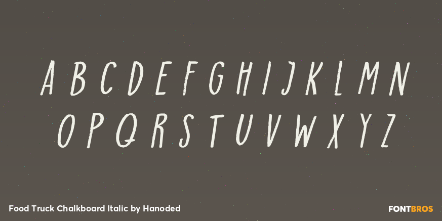 Food Truck Chalkboard Italic Font Poster #2