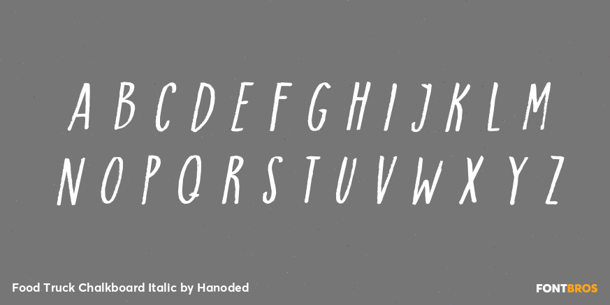 Food Truck Chalkboard Italic Font Poster #3