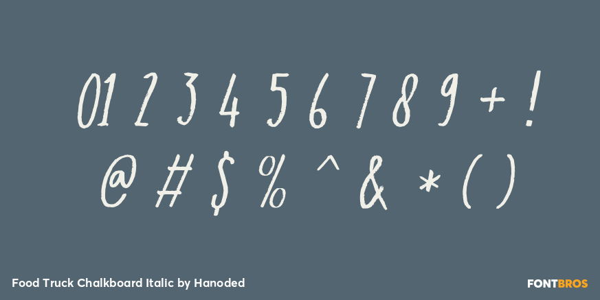 Food Truck Chalkboard Italic Font Poster #4