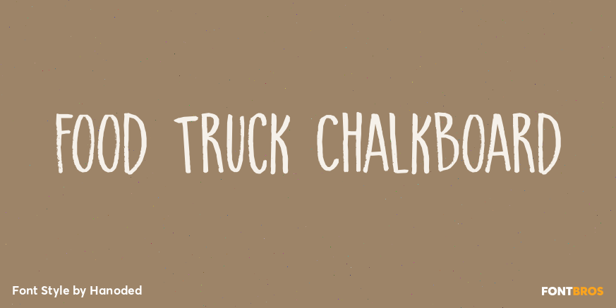 Food Truck Chalkboard Font Poster #1