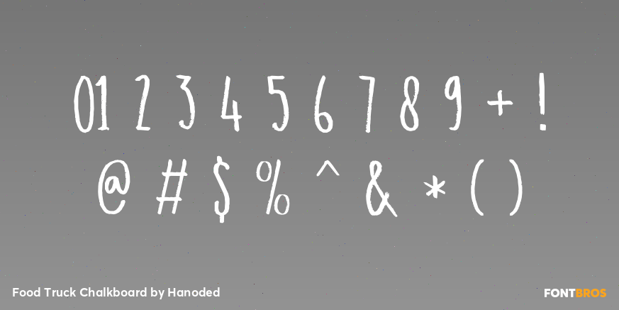 Food Truck Chalkboard Font Poster #1