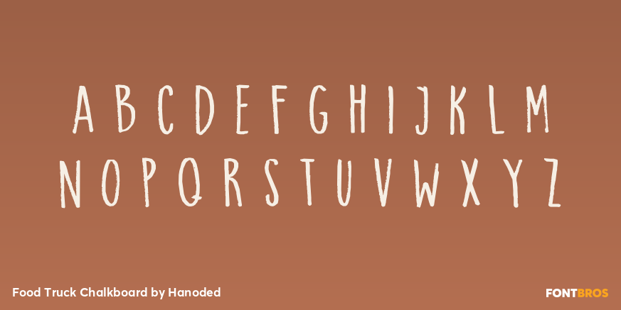 Food Truck Chalkboard Font Poster #3