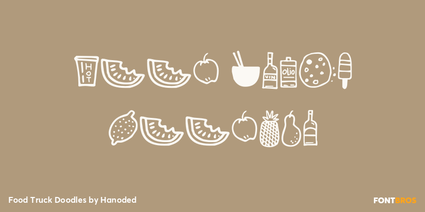 Food Truck Doodles Poster