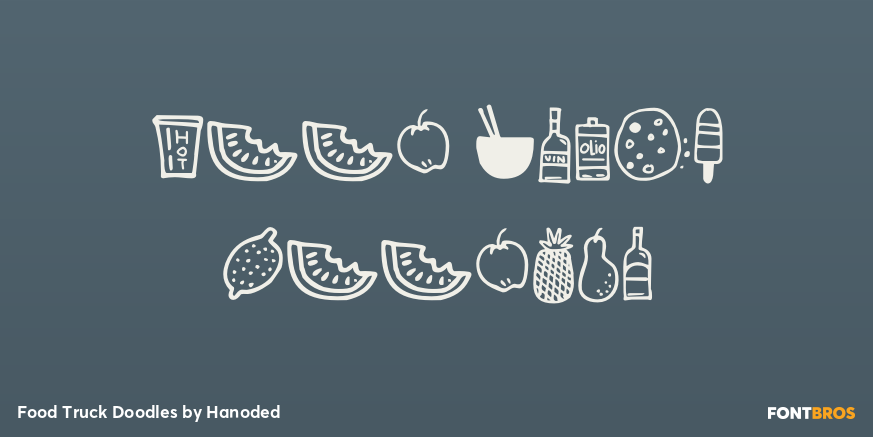 Food Truck Doodles Poster